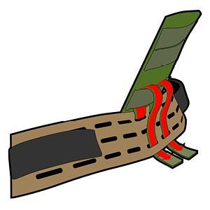 Route straps back through MOLLE loops on pouch